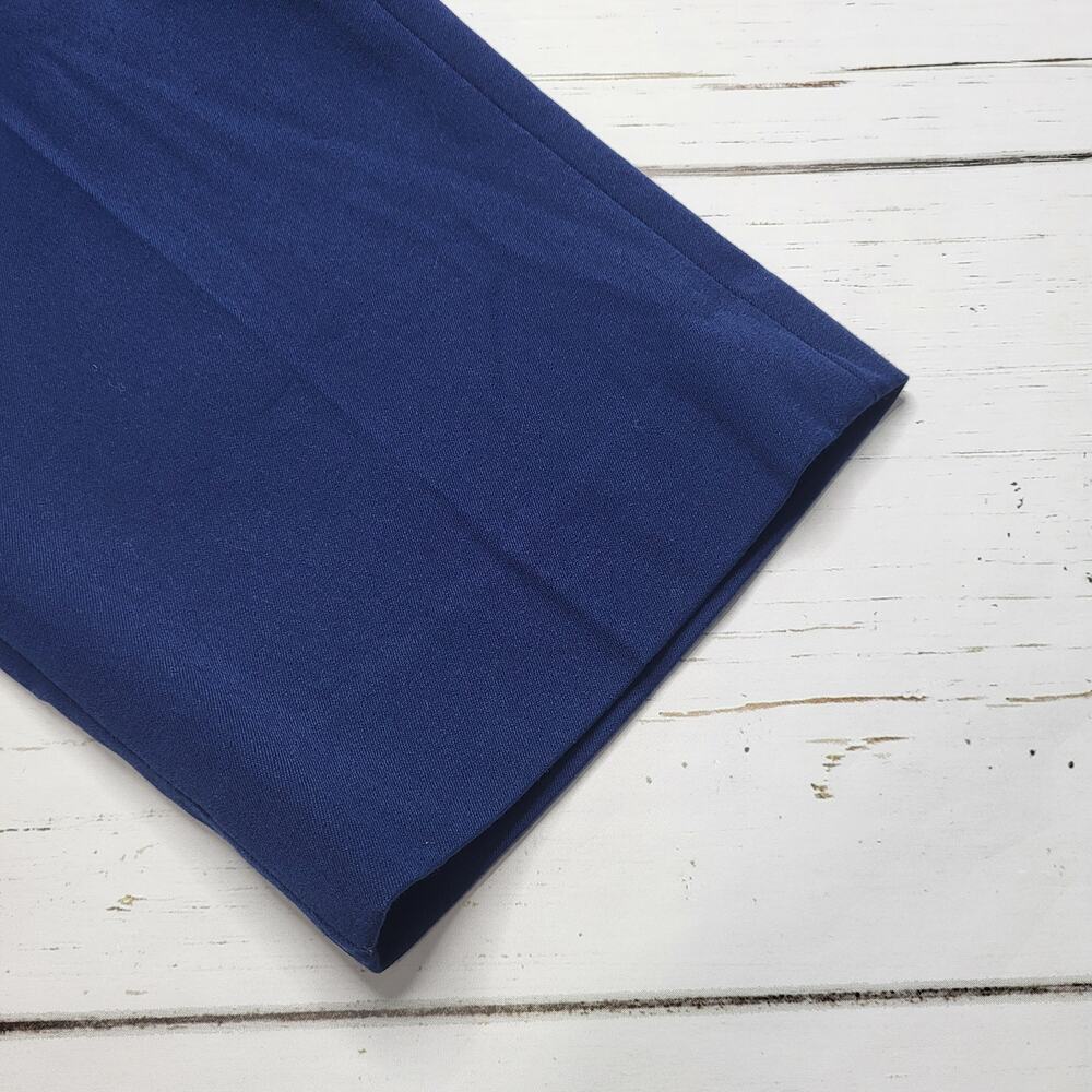 J Crew Petite Kallie Straight Leg Ankle Pants Navy Blue Cotton Blend Corpcore 8P - Picture 9 of 11